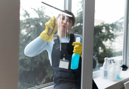 Nettoyage de vitres intérieures et extérieures aux Maillys